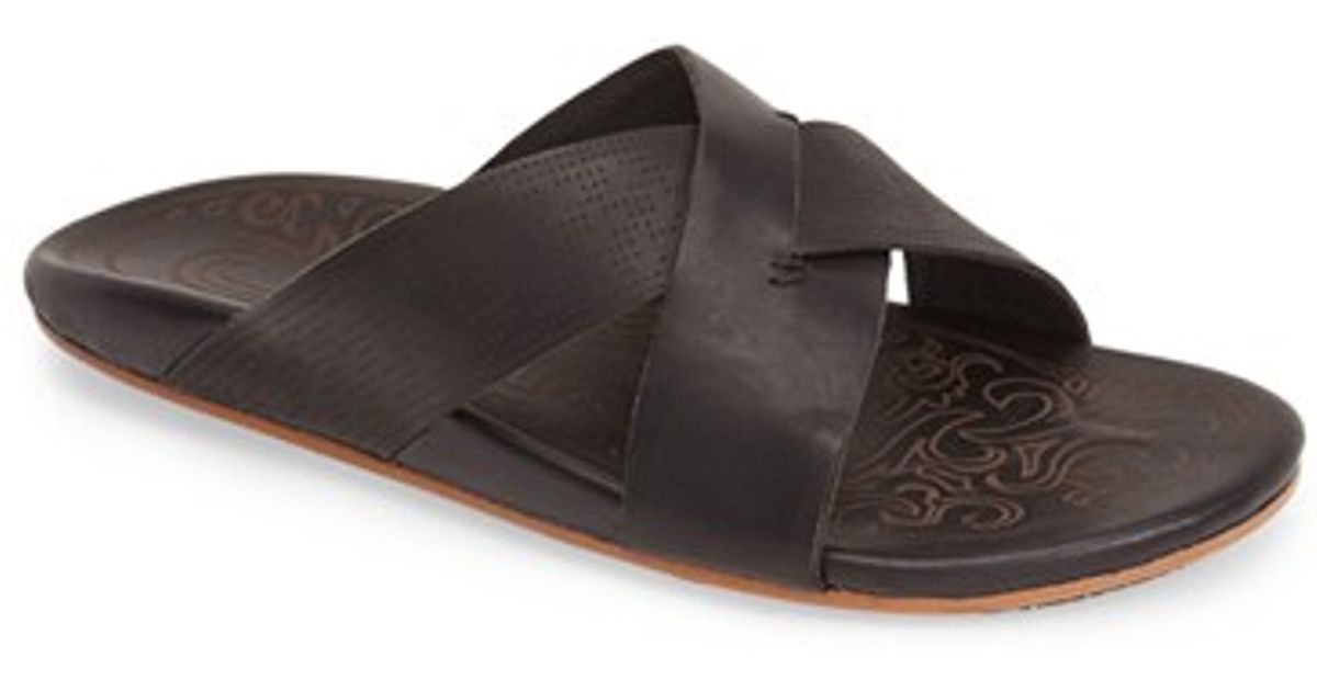 olukai men's slide sandals