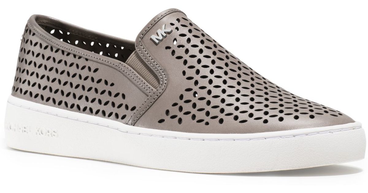 michael kors grey slip on sneakers