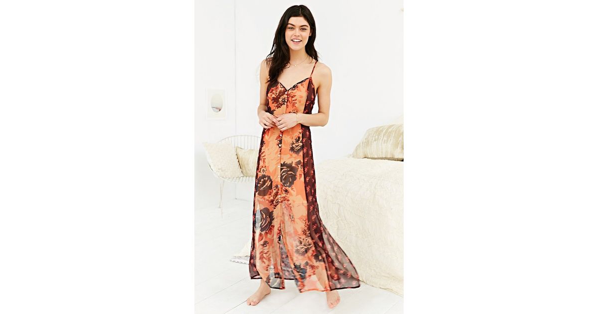 floral maxi slip dress