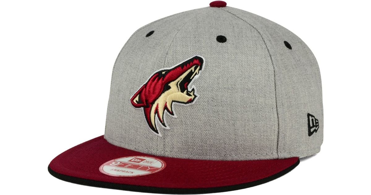 KTZ Arizona Coyotes Heather 9fifty Snapback Cap in Gray for Men | Lyst