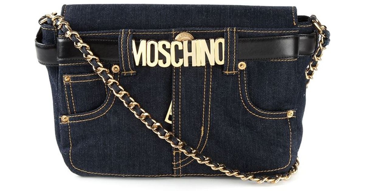 Moschino Denim Jeans Shoulder Bag in 