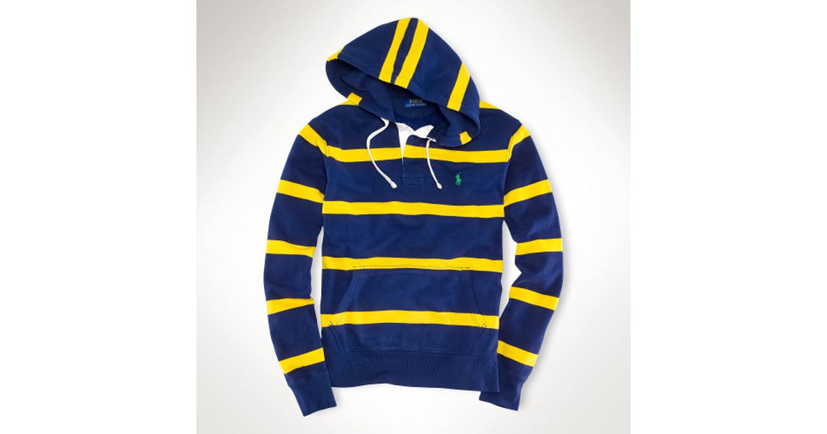 blue and yellow ralph lauren hoodie