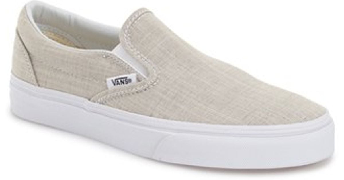 gray vans slip ons womens