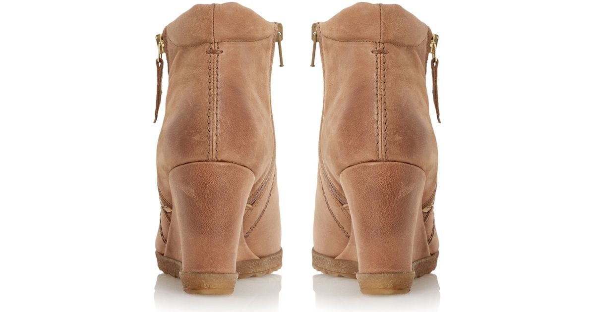 dune wedge ankle boots