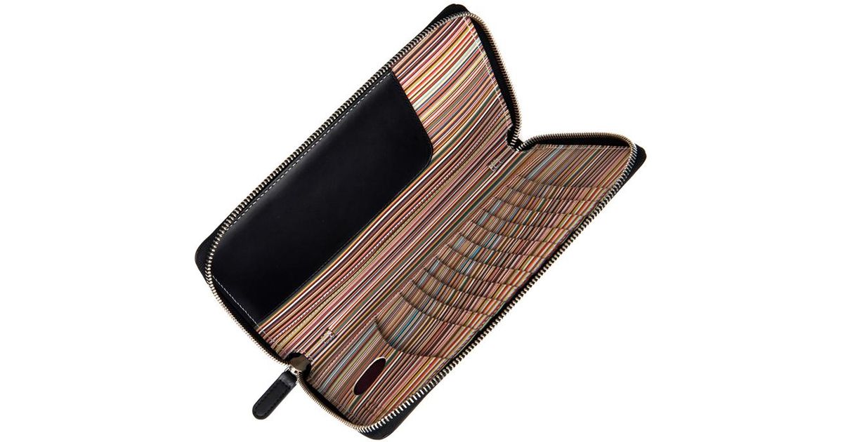 Paul Smith Leather Travel Wallet In Black For Men Lyst