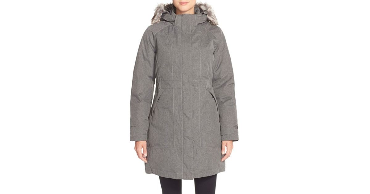 north face arctic parka grey