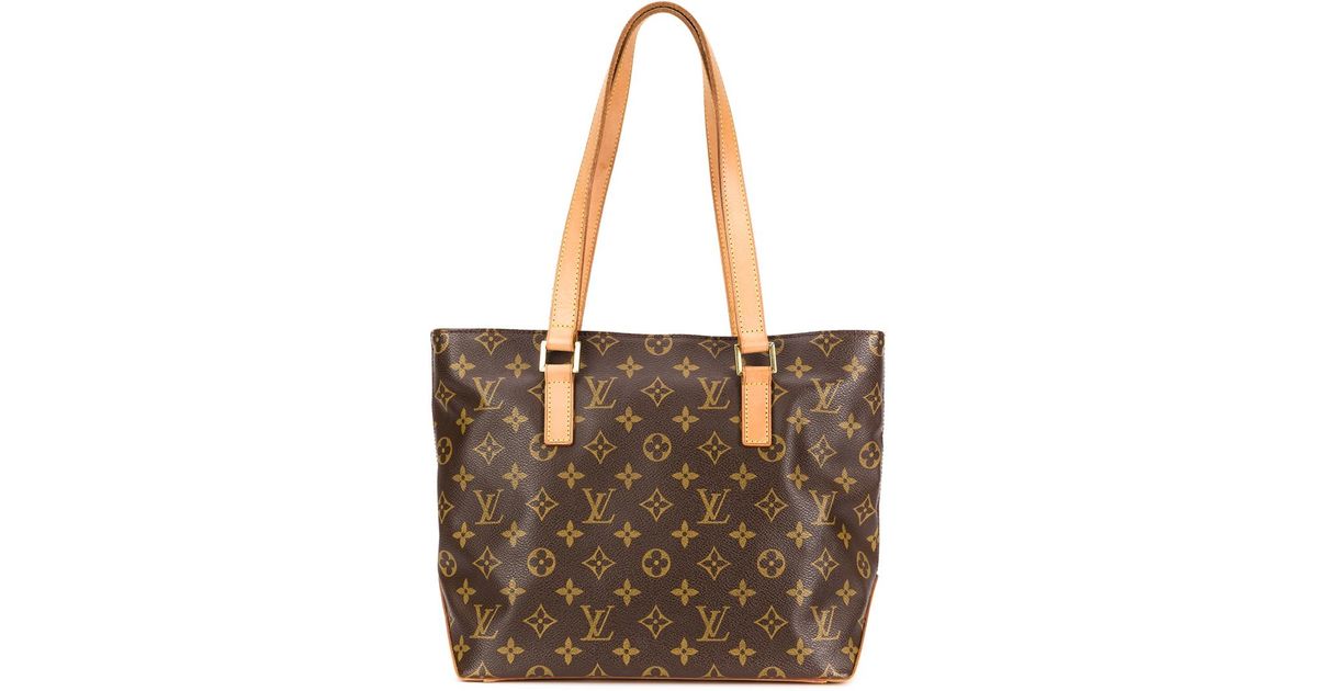 Louis Vuitton Cotton Mogrammed Tote in Brown - Lyst