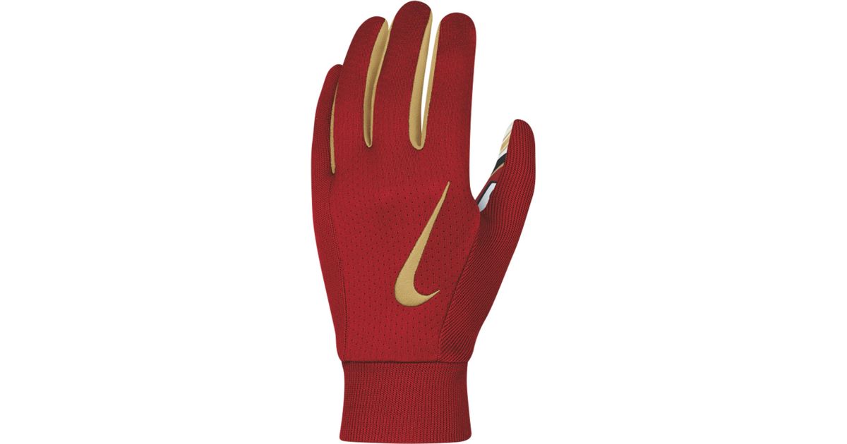 Nike San Francisco 49Ers Stadium Gloves in Red for Men | Lyst