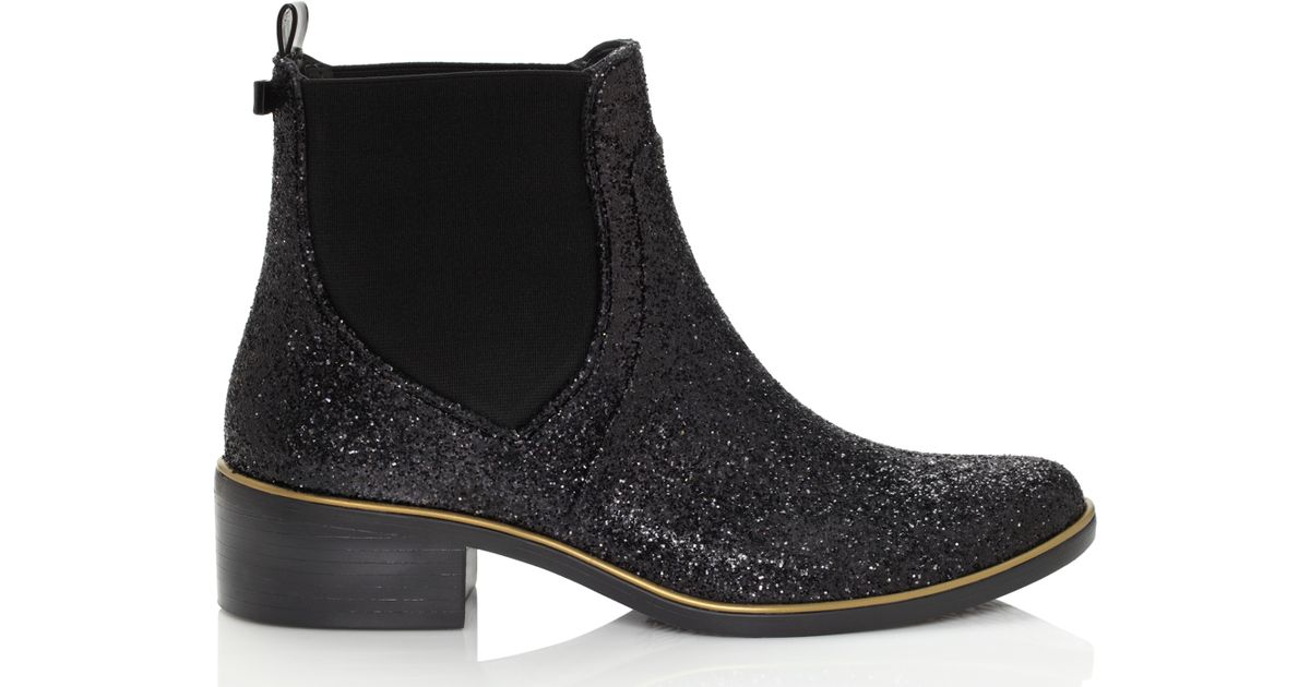 kate spade black rain boots