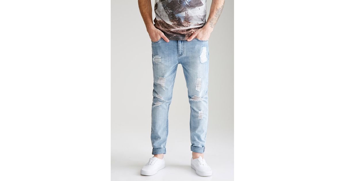 blue faded jeans mens