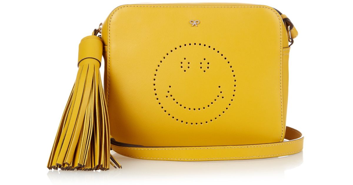 Lyst Anya Hindmarch Smiley Crossbody Bag In Orange