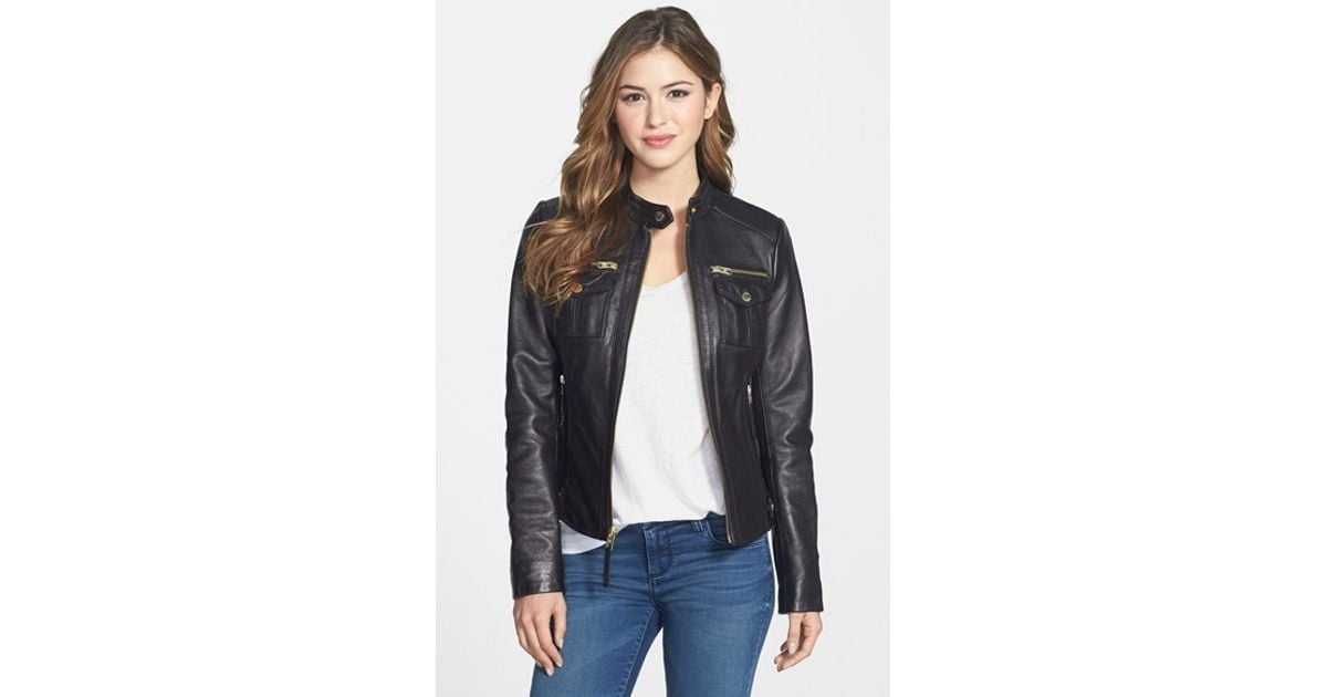michael michael kors leather jacket