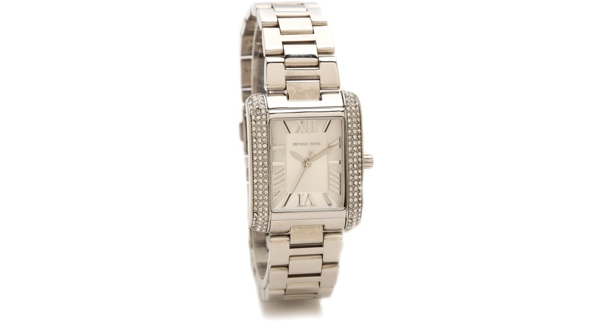 Michael Kors Mini Emery Watch Silver in Metallic | Lyst