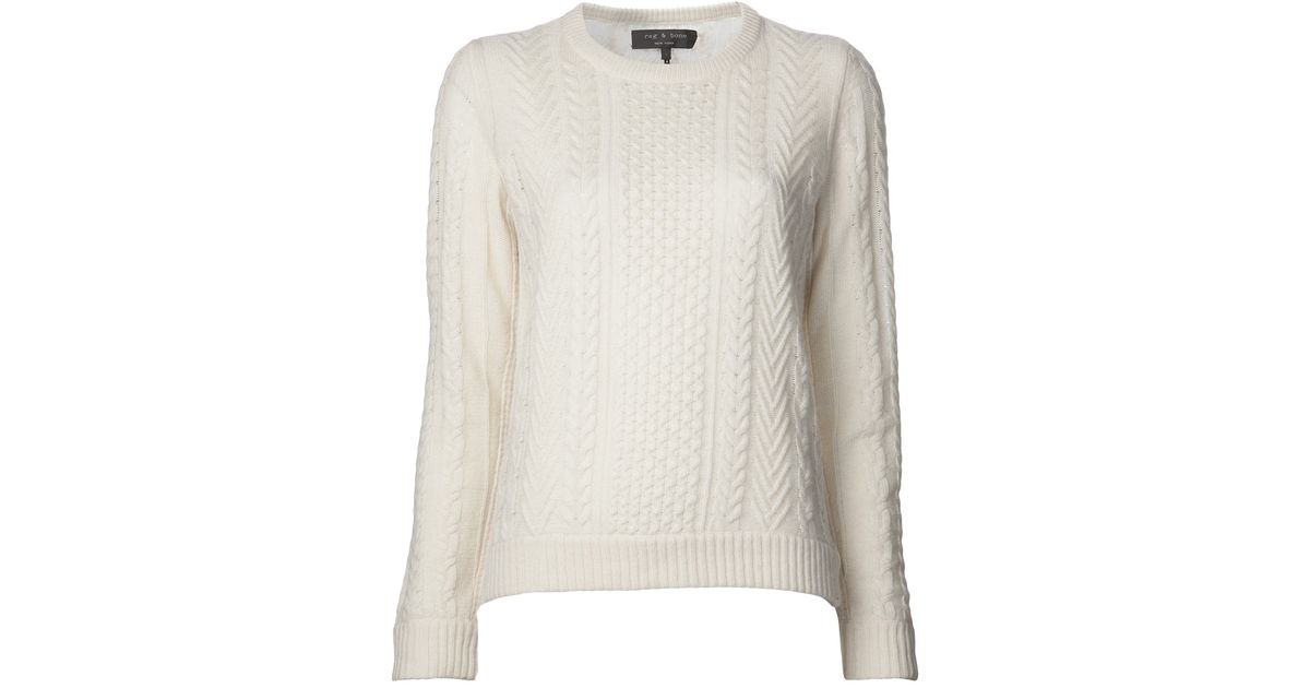 Rag & Bone Peyton Pullover Sweater in White - Lyst