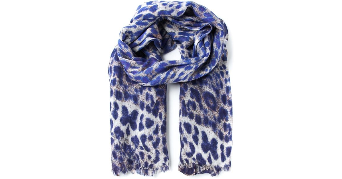 blue print scarf