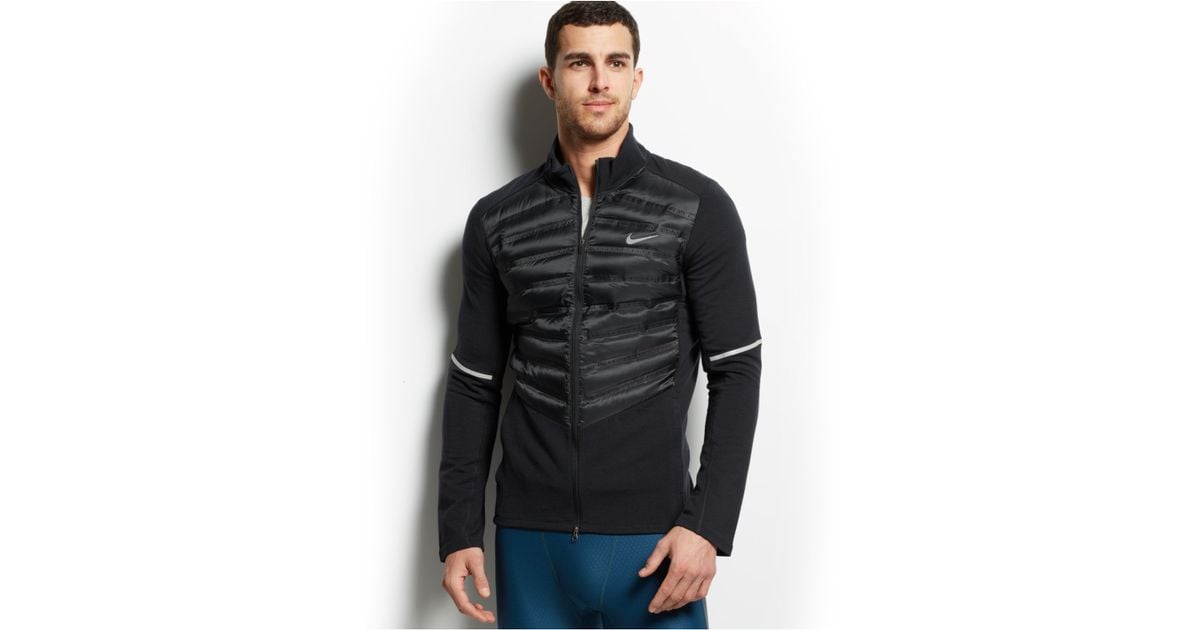 Nike Aeroloft Hybrid Down Jacket in Black for Men | Lyst