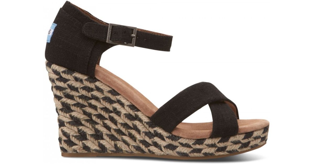 black rope wedges