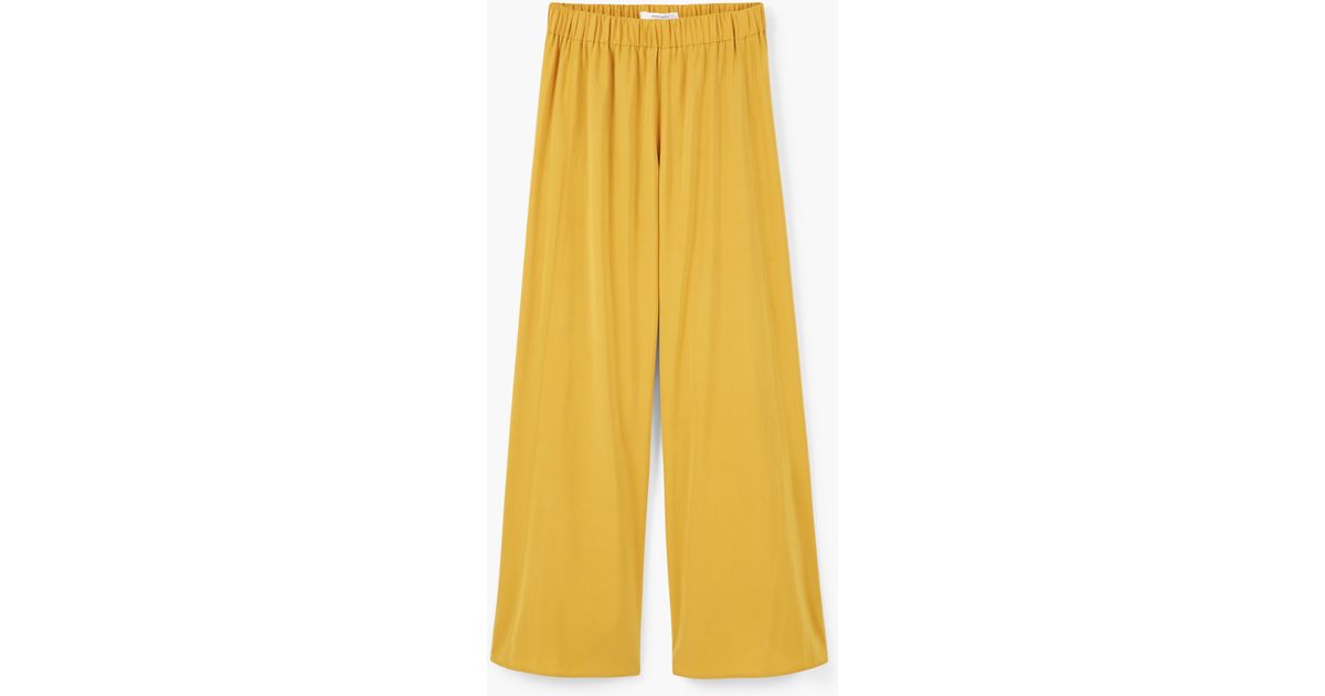 flowy yellow pants