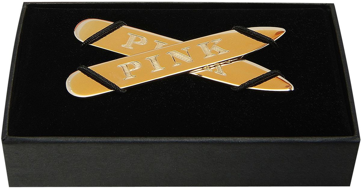 Thomas Pink Brass Collar Bones in Pink 