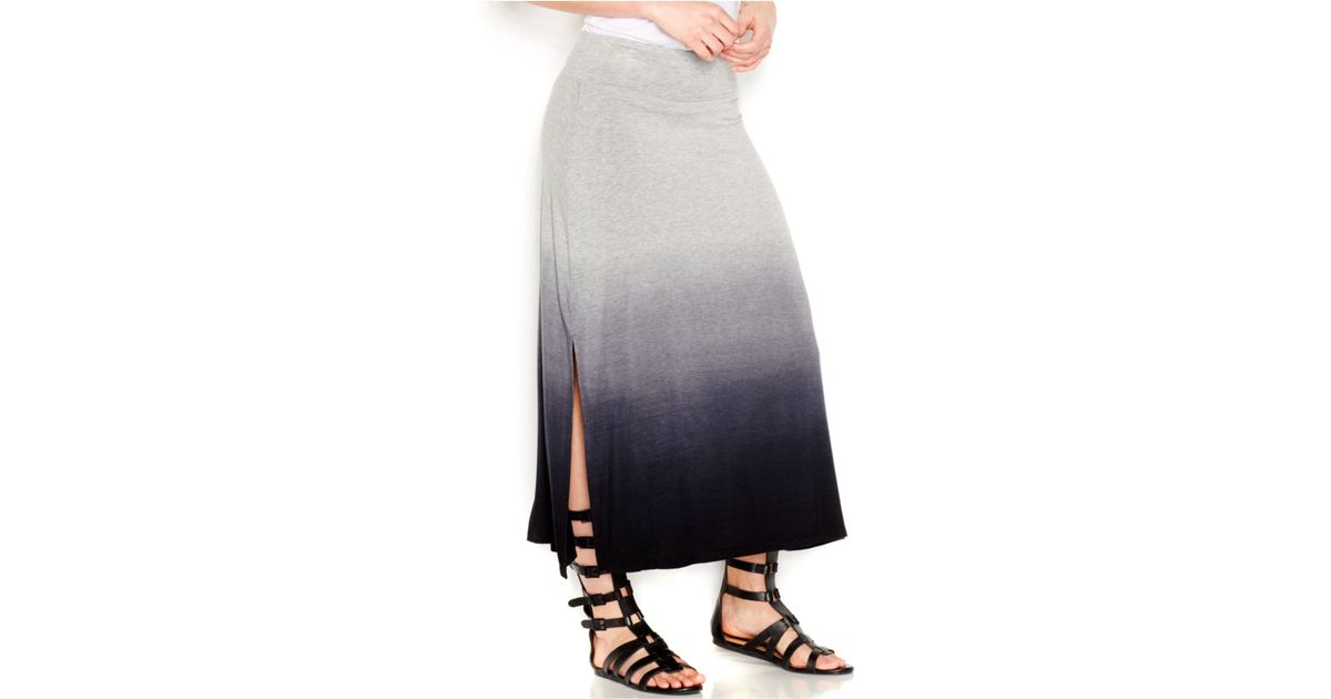 ombre maxi skirt
