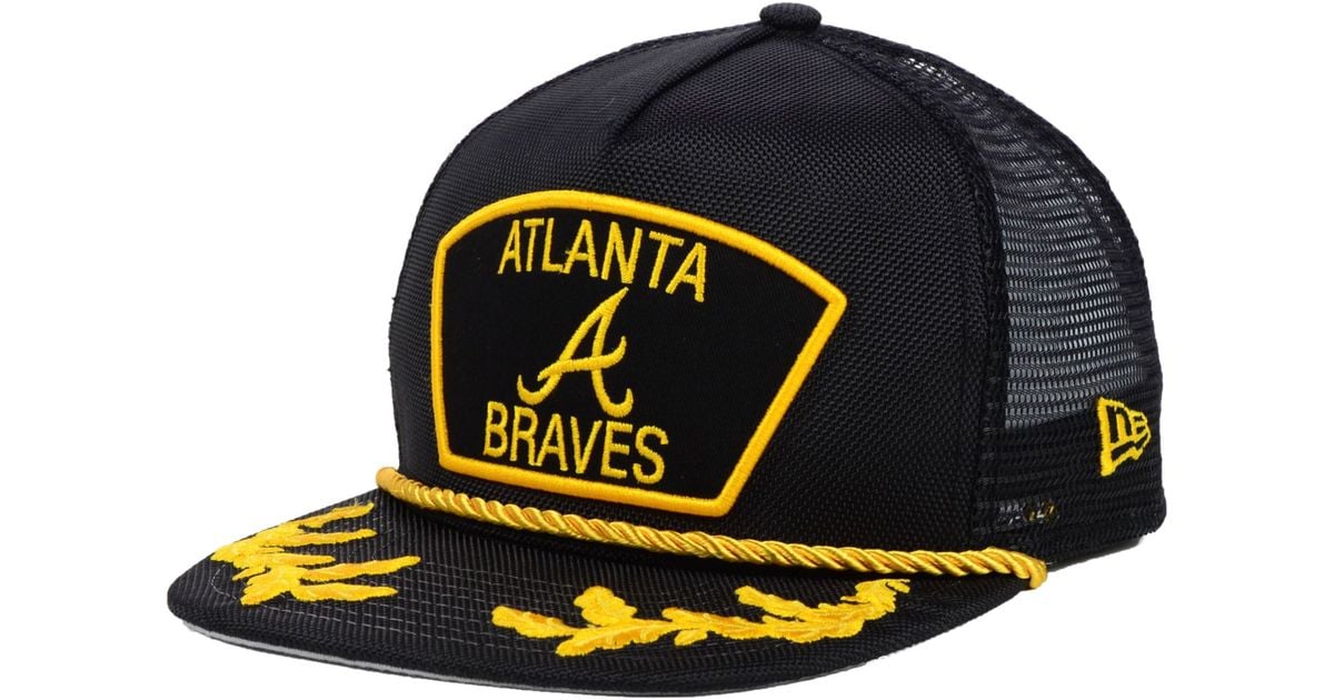 KTZ Atlanta Braves Mlb 9fifty Snapback Cap in Black for Men