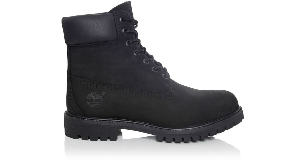 timberland slim 6 inch premium boots black nubuck
