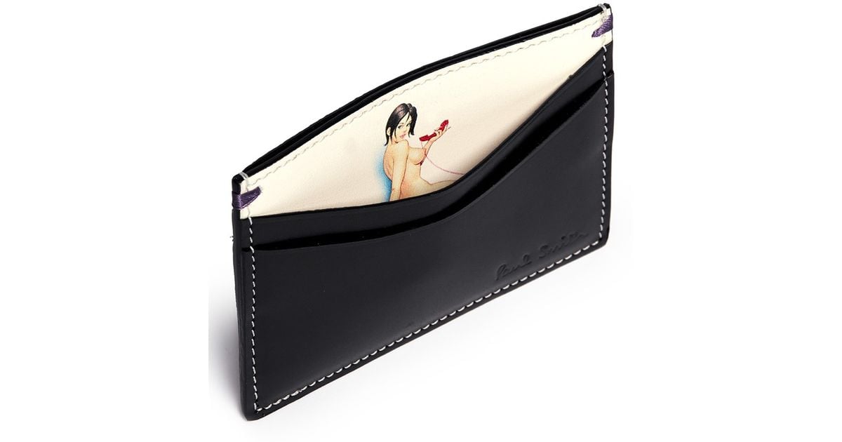 PAUL SMITH NAKED LADY Leather Credit Card Case Holder wallet 
