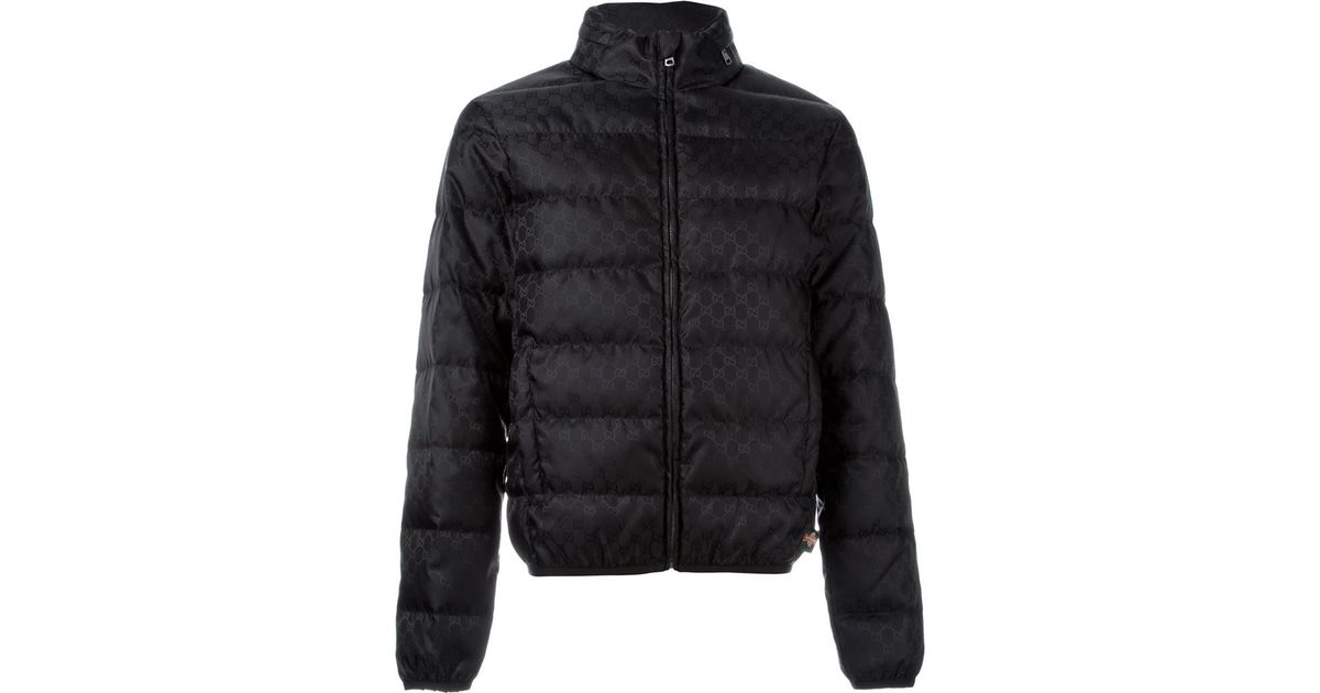 gucci jacquard padded jacket