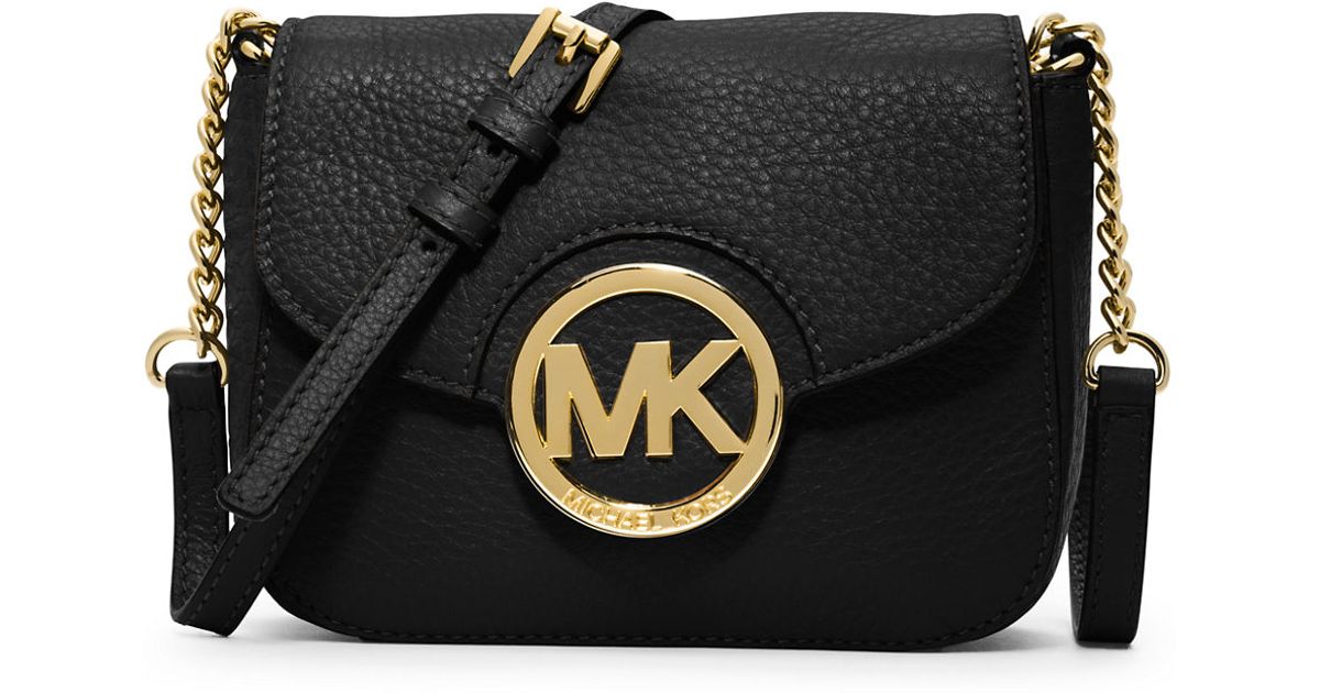 MICHAEL Michael Kors Fulton Leather Small Crossbody Bag in Black Lyst