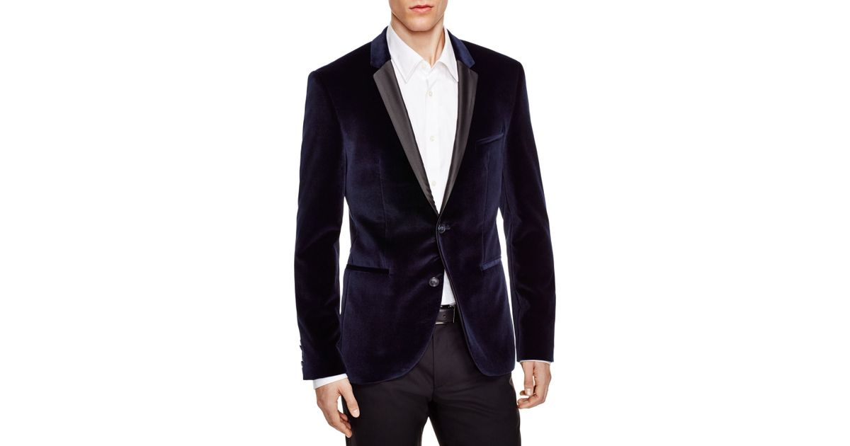 hugo boss velvet blazer mens