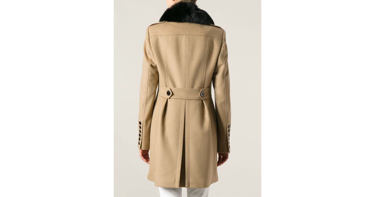 Burberry Sandbeck Peacoat in Natural - Lyst