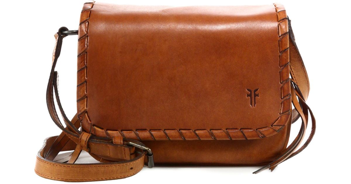 Frye Layla Concho Leather Crossbody Bag in Cognac (Brown) - Lyst