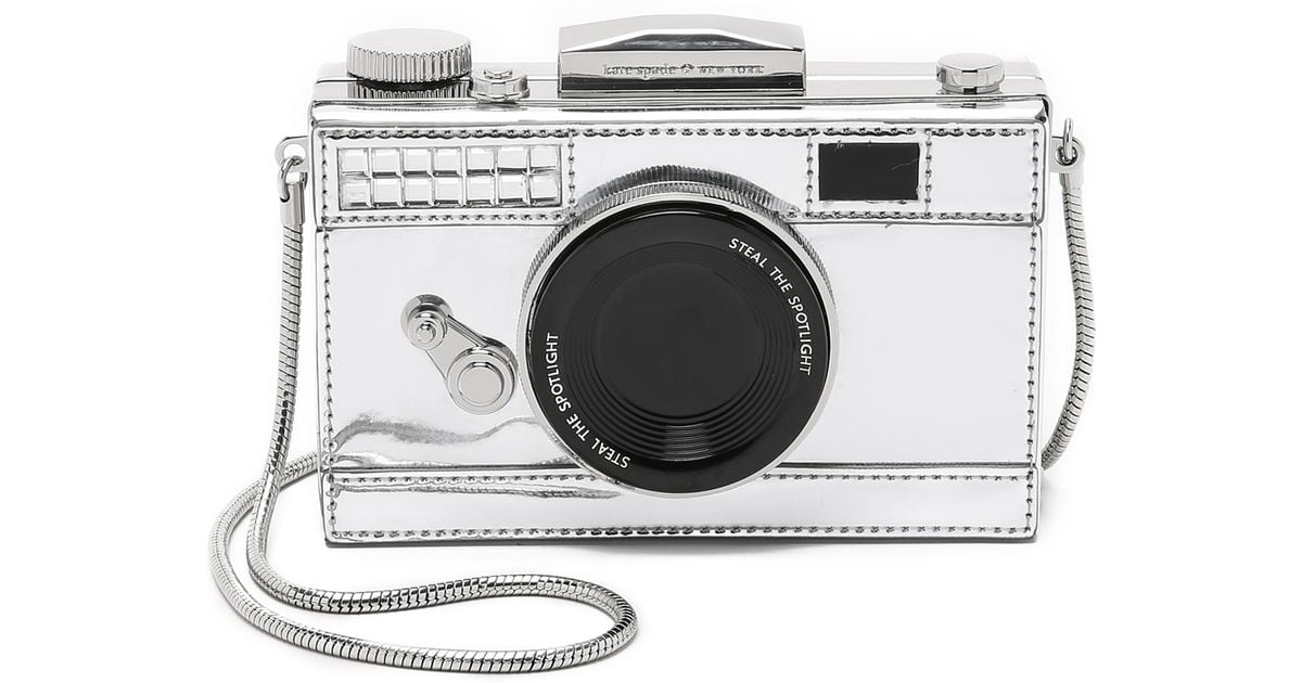 Kate Spade Camera Cross Body Bag Silver in Metallic Lyst
