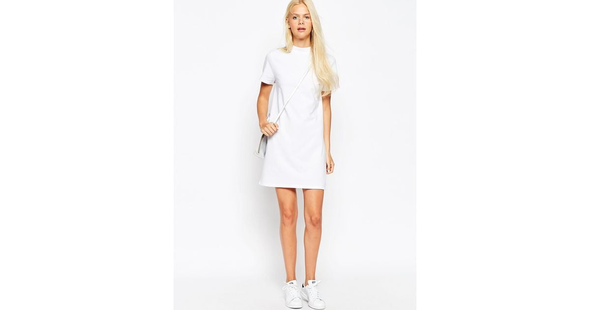 high neck t shirt dress