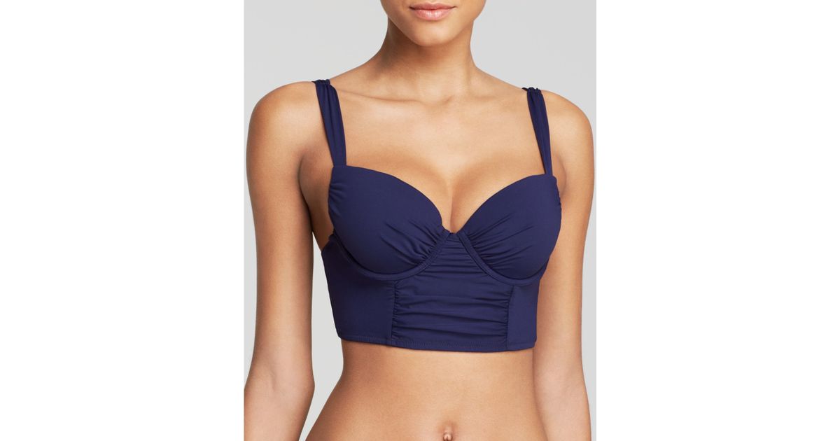 Tommy Bahama Pearl Solids Cropped Bikini Top in Blue - Lyst