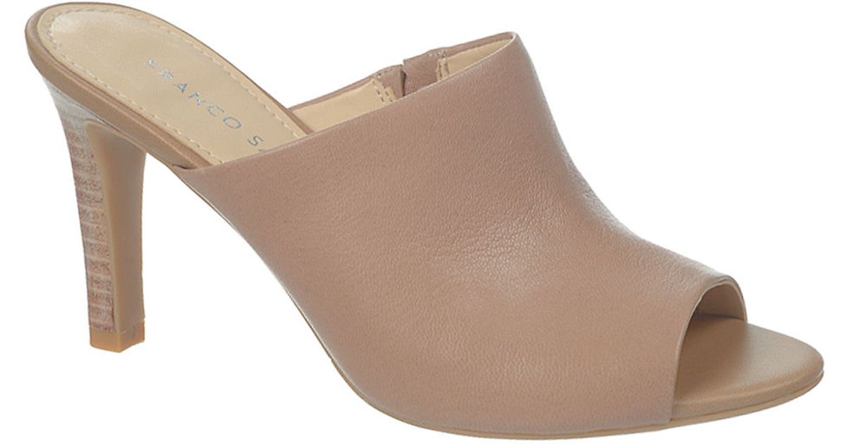 franco sarto cheetah mules