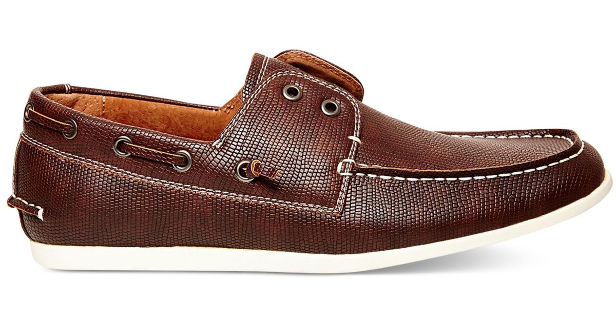 Steve Madden Leather M-games Boat Shoes 