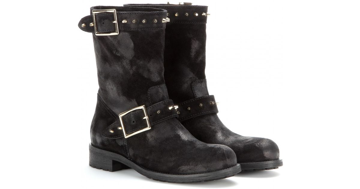 studded biker boots
