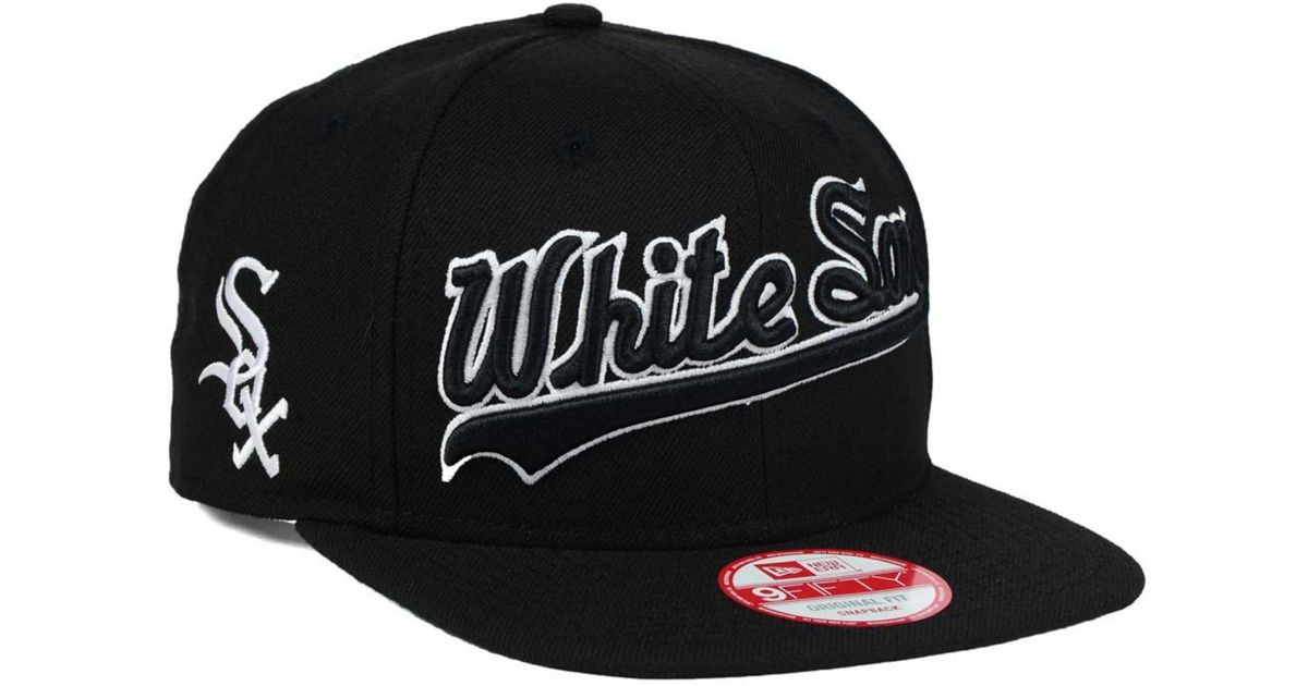 Ktz Chicago White Sox Xl Script 9fifty Snapback Cap In Black For Men Lyst