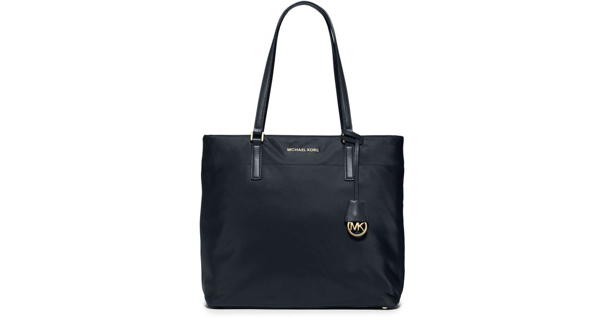 michael kors large nylon tote bag black parker blush mk6110