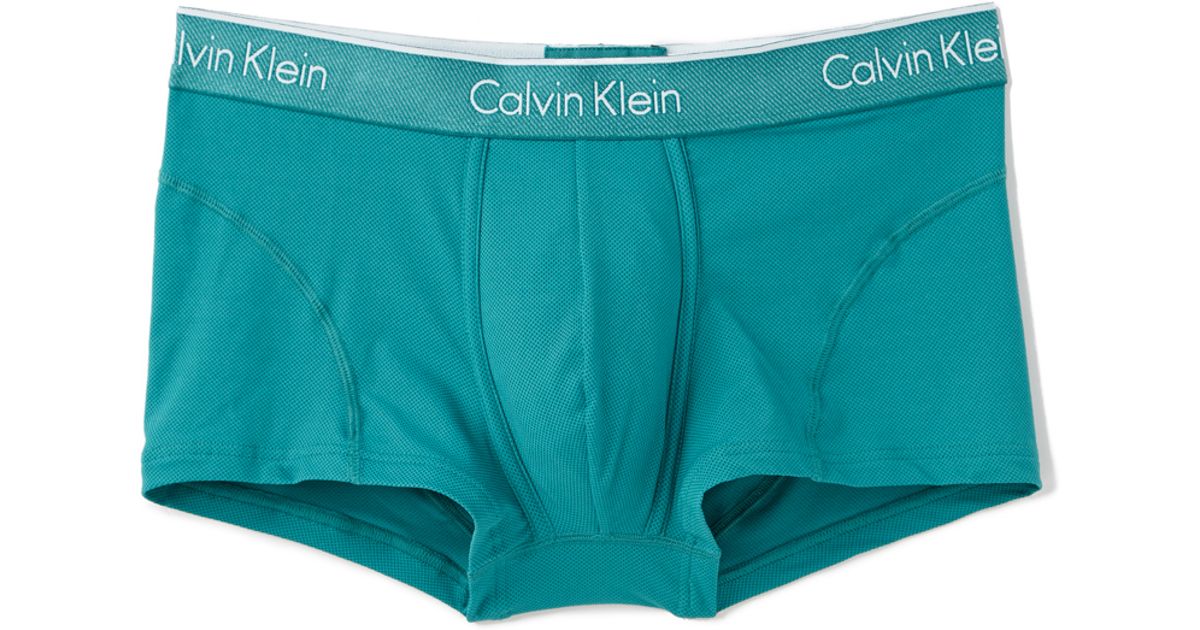 Calvin Klein Air Fx Micro Low Rise Trunks in Green for Men - Lyst