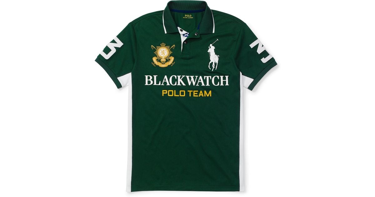Polo Ralph Lauren Cotton Blackwatch Custom-fit Polo in Green for Men - Lyst