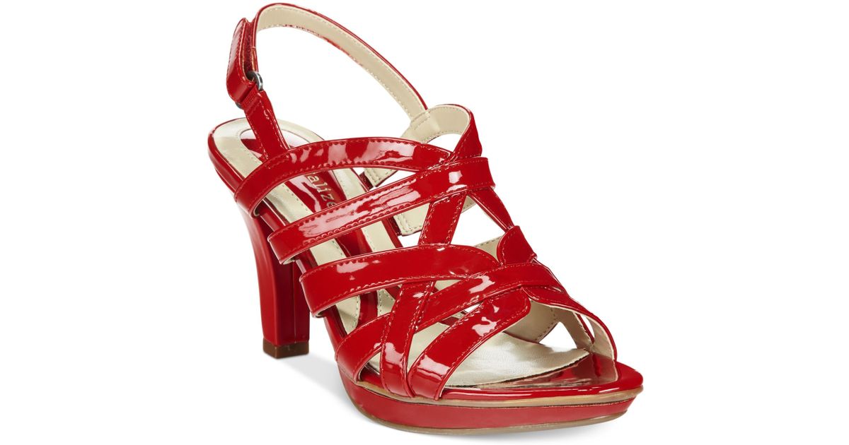 naturalizer red sandals