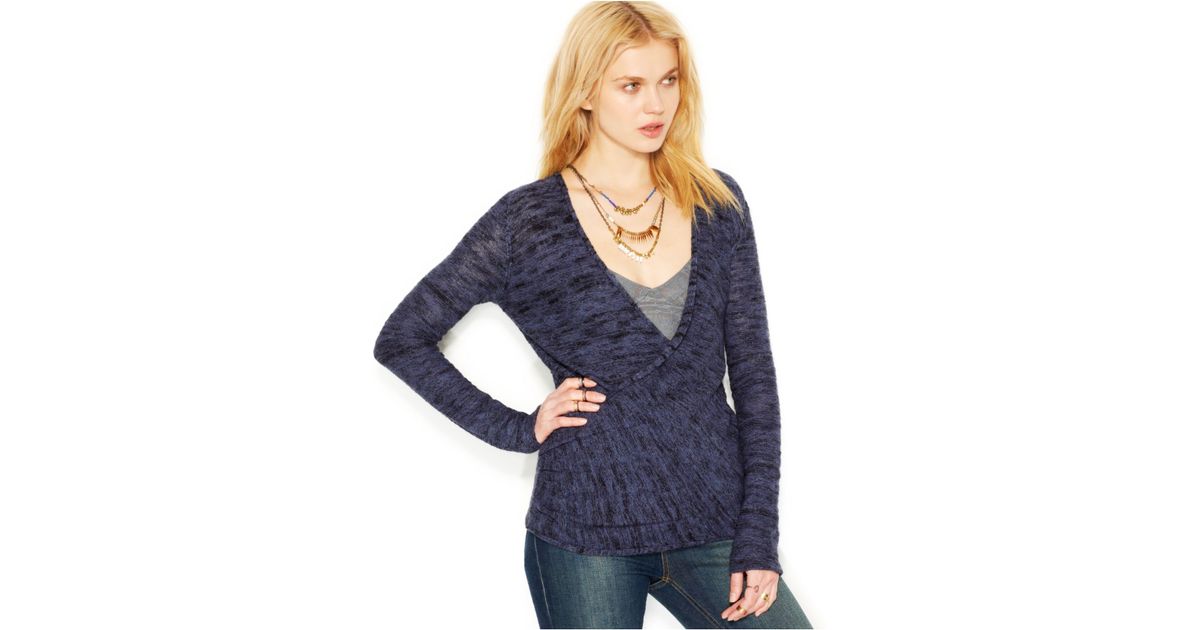 free people faux wrap sweater