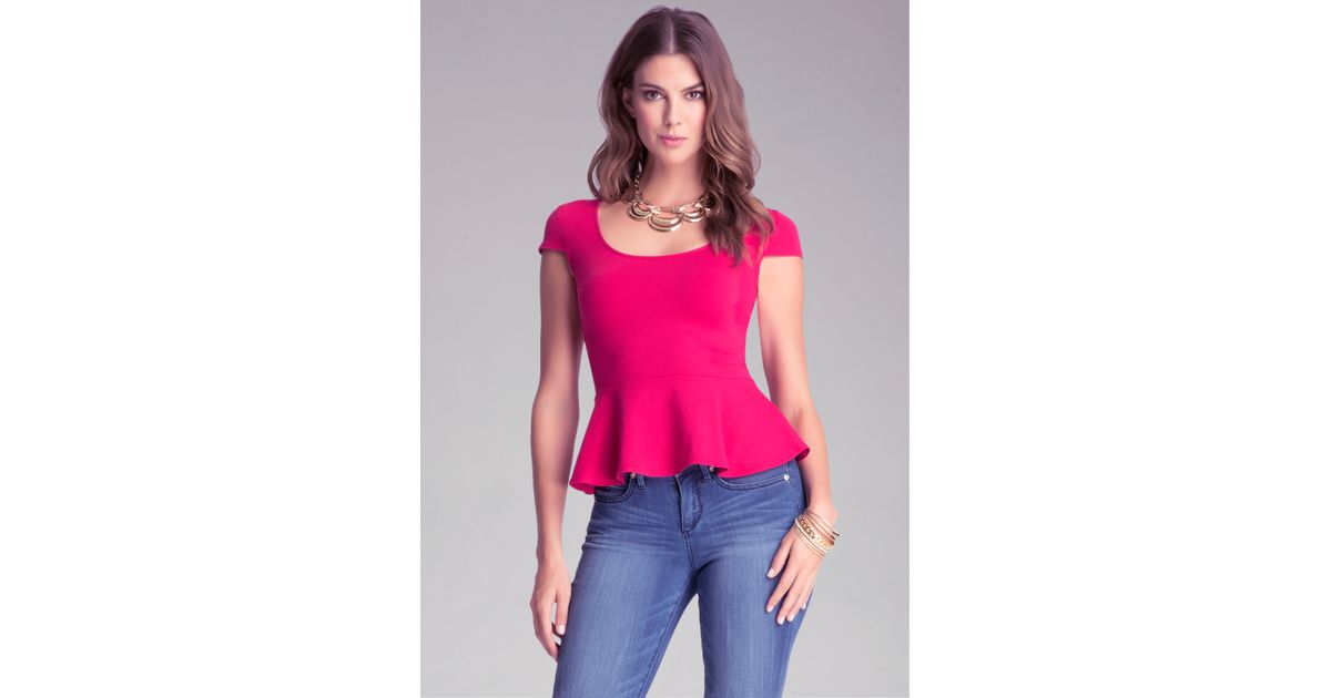 cap sleeve peplum top