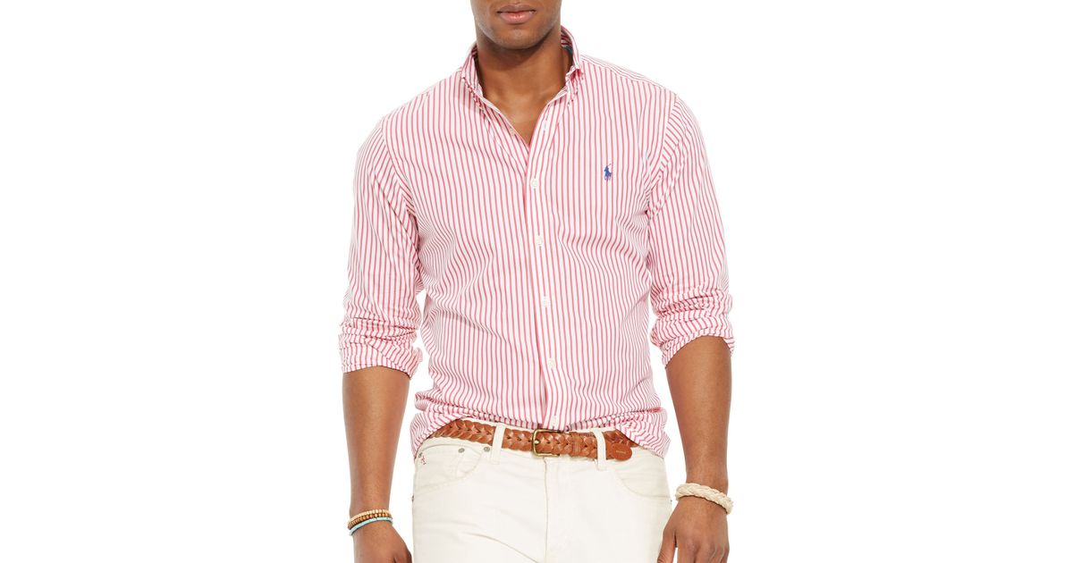 ralph lauren red button down shirt