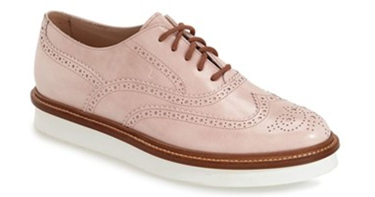 pink wingtip shoes