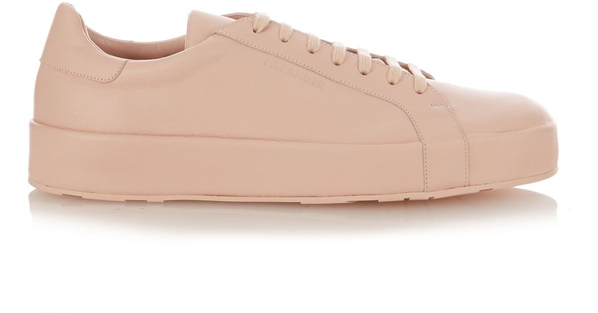 Jil Sander Low-top Leather Trainers in Light Pink (Pink) | Lyst
