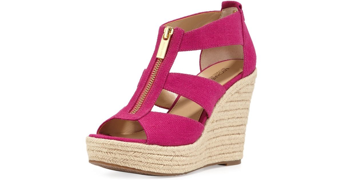 fuschia pink wedges