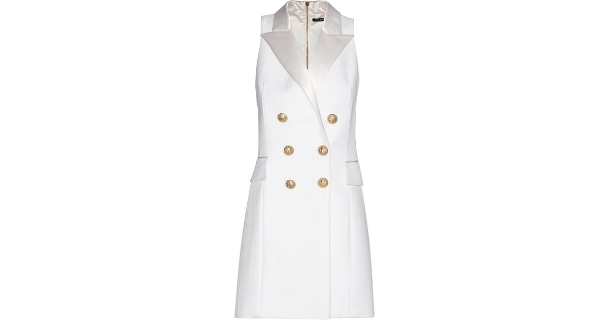 balmain tuxedo dress